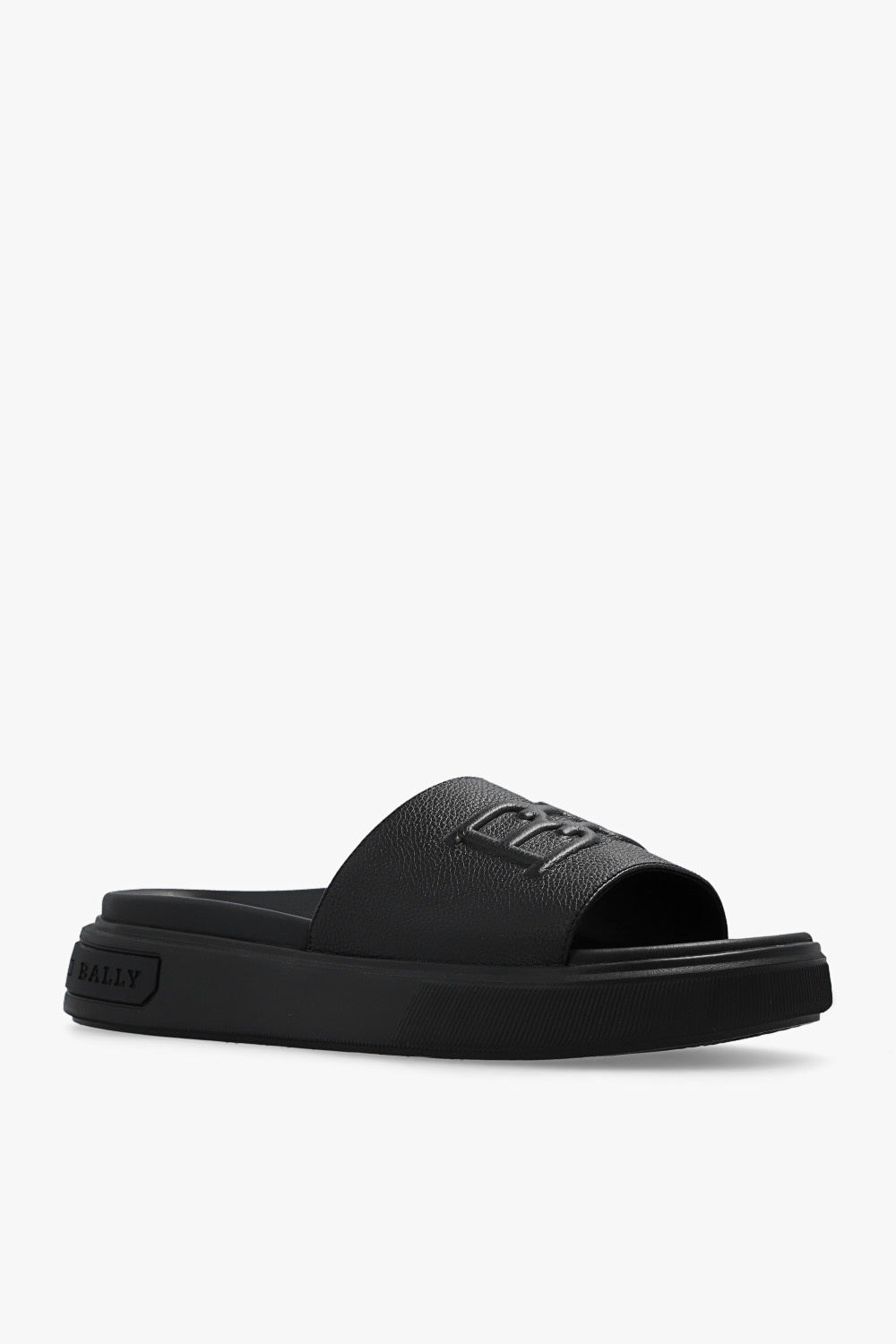 Black Jarmo slides with logo Bally IetpShops Morocco All